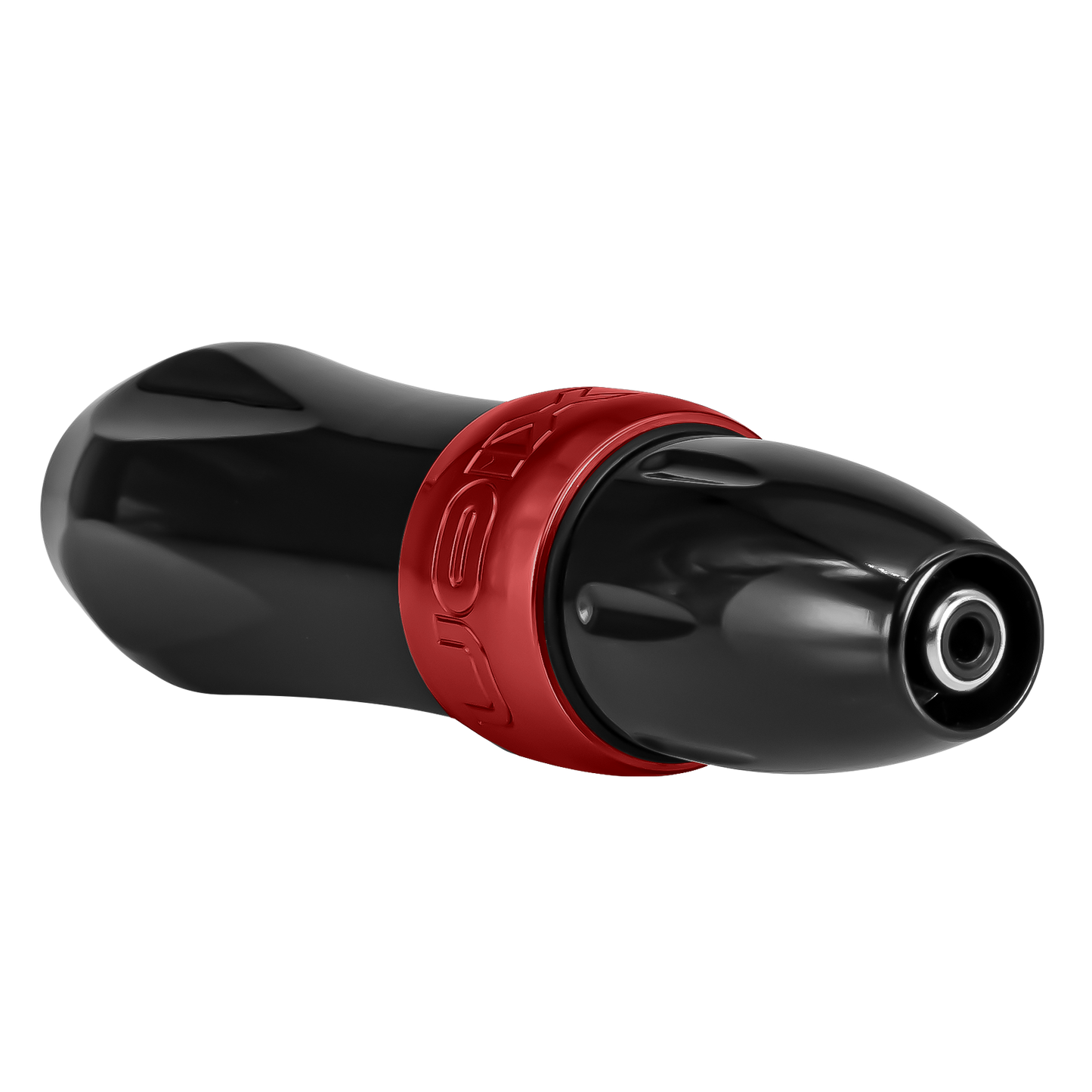 Spektra Xion in special edition black and ruby red, in a view showing the connector