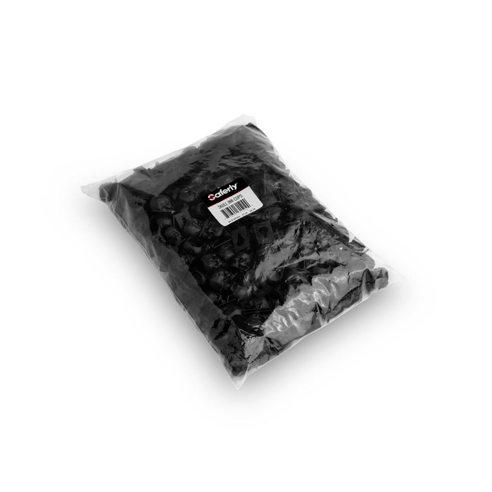 Saferly Skull Ink Caps — Size #16 (Large) — Bag of 200