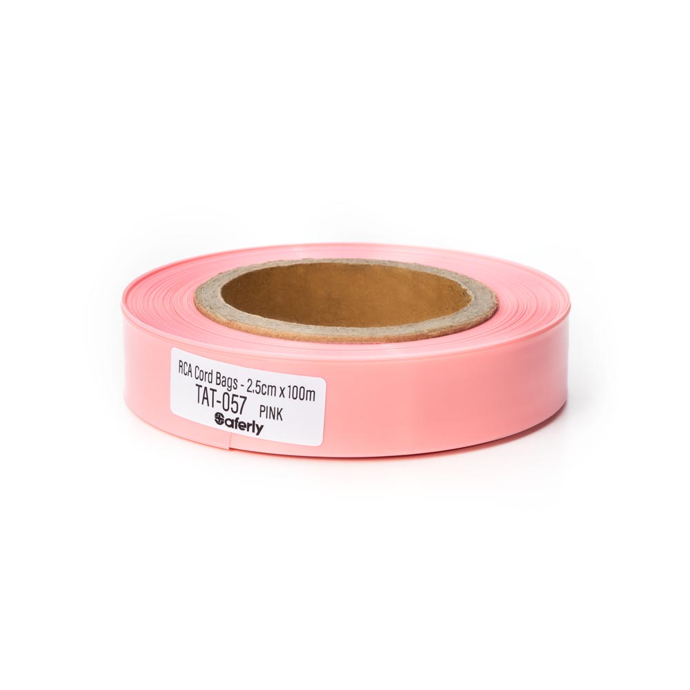 Saferly Pink RCA Cord Tubing — 1” x 327” — Price Per Roll
