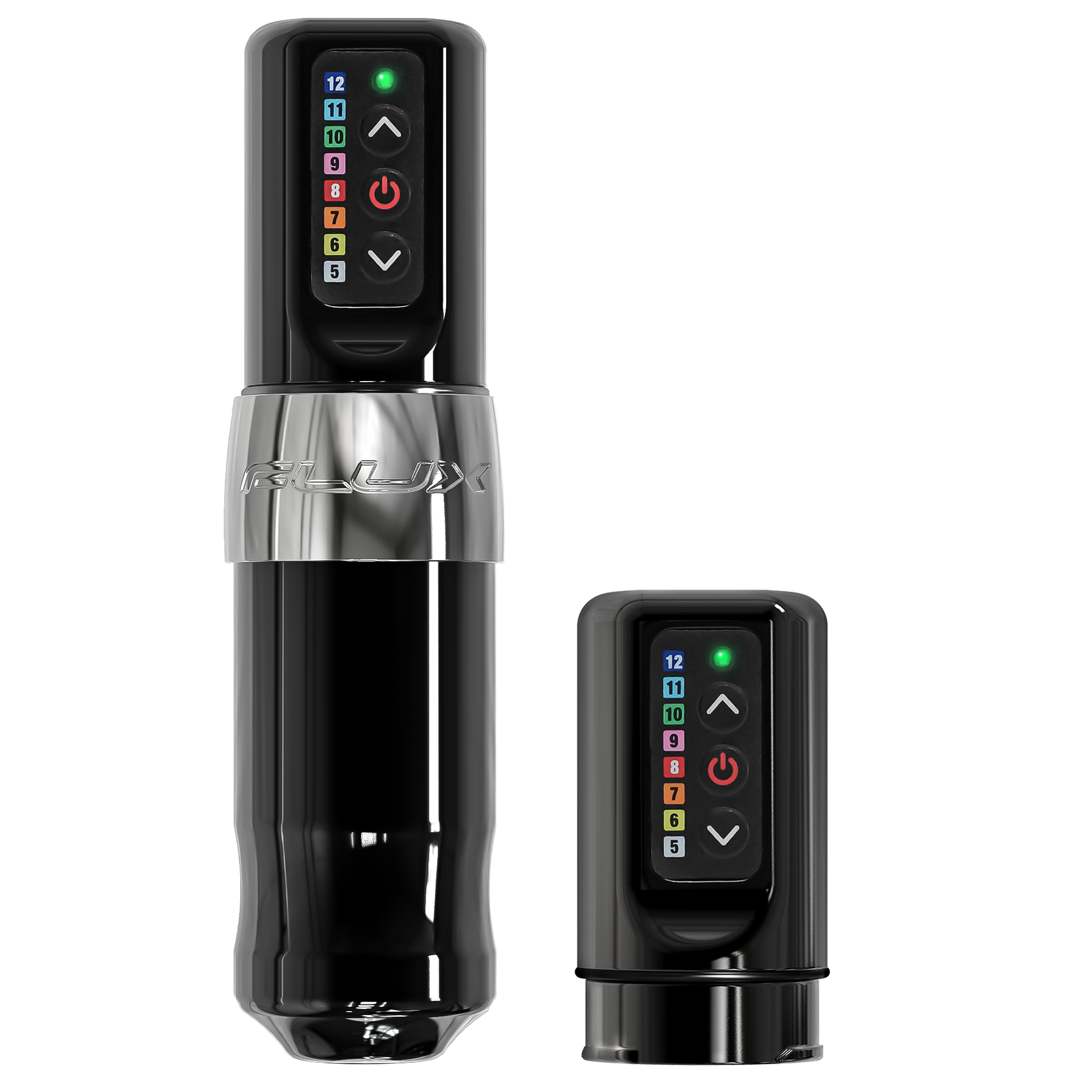 Chromium with PowerBoltSpektra Flux Wireless Tattoo Machine