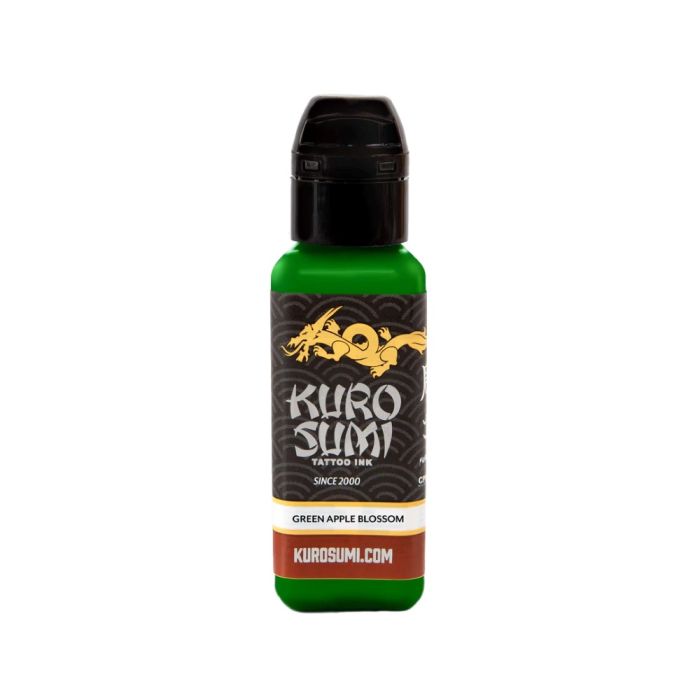 Green Apple Blossom | Kuro Sumi Tattoo Ink | 1/2oz
