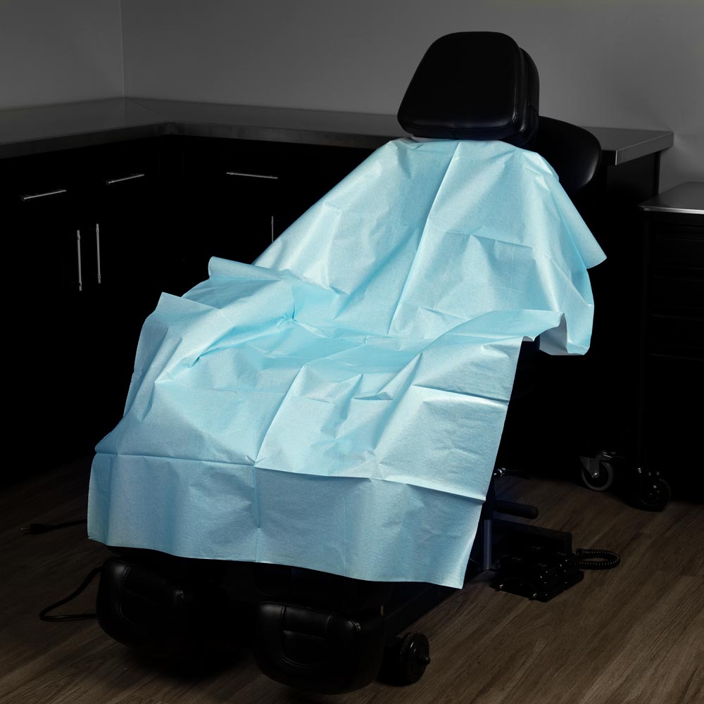 Saferly Blue Drape Cloth Sheets — 40" x 60" — Case of 100