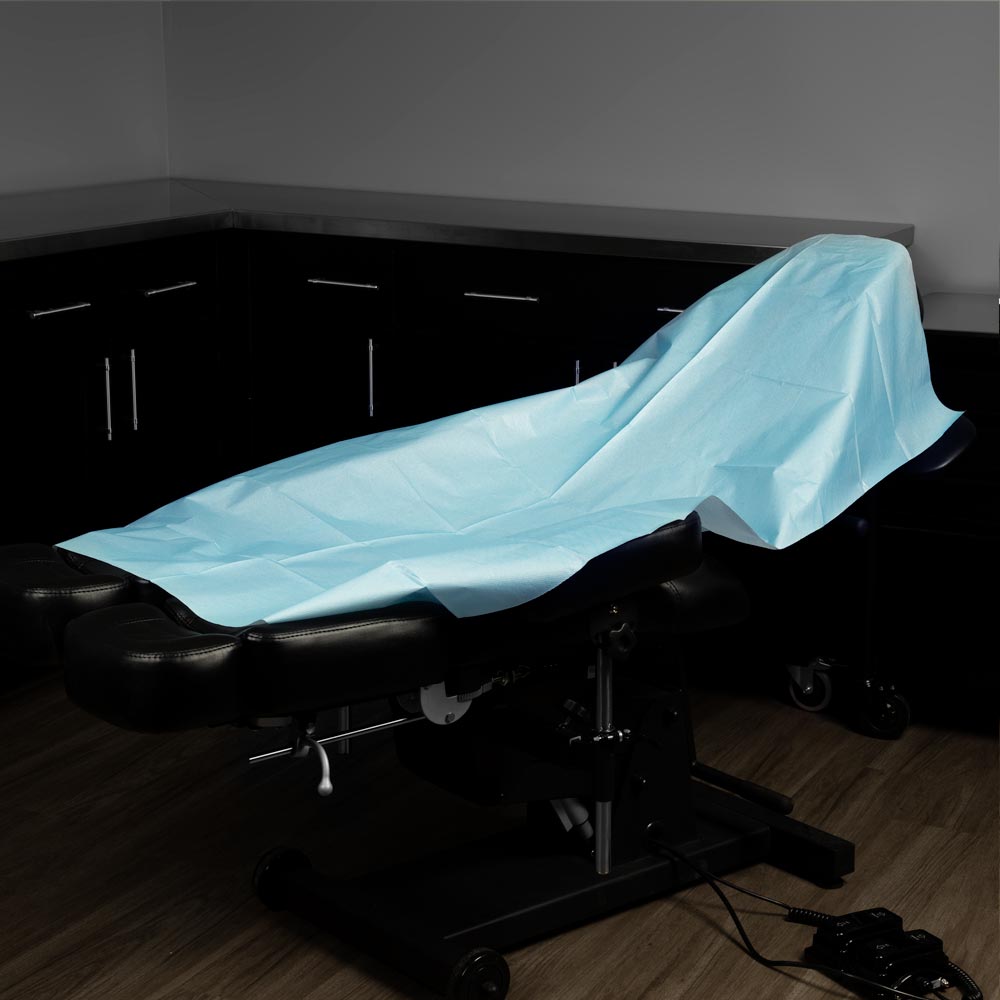 Saferly Blue Drape Cloth Sheets — 40" x 60" — Case of 100