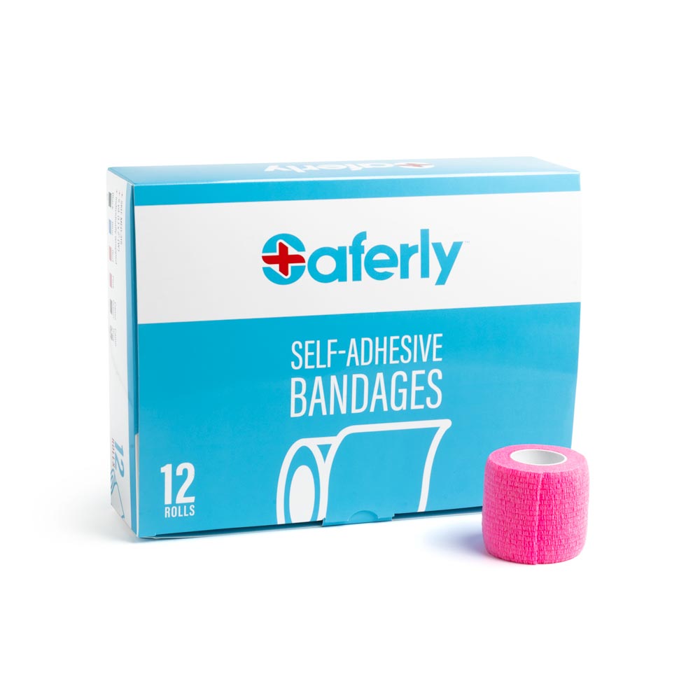 Saferly Cohesive Bandage Wrap — Box of 12