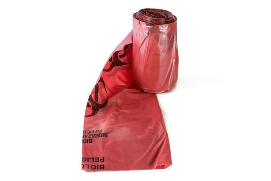Biohazard Red 10 Gallon Bags - Box of 100 Biohazard Red 10 Gallon Bags - Box of 100