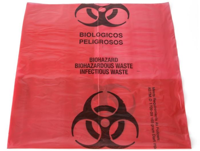 Biohazard Red 10 Gallon Bags - Box of 100