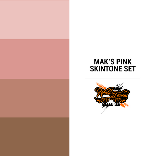 Mak's Pink Skintone Set | World Famous Tattoo Ink