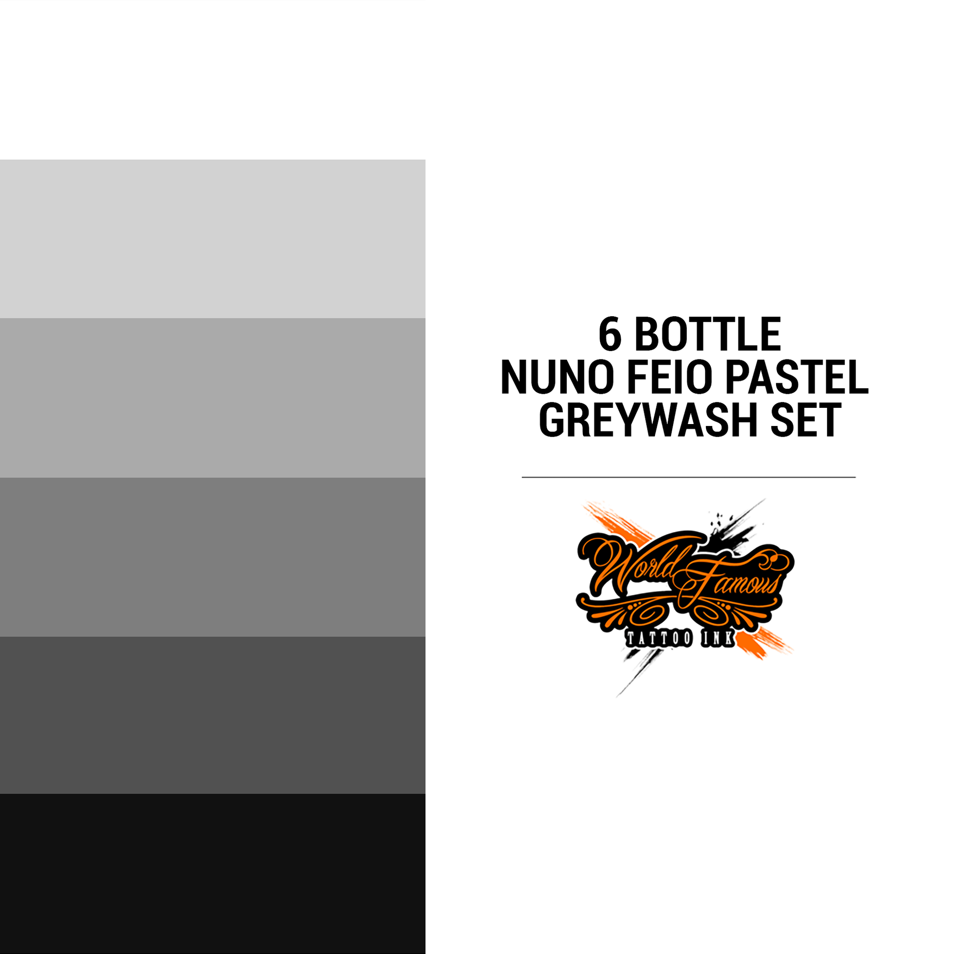 Nuno Feio Pastel Greywash Set | World Famous Tattoo Ink