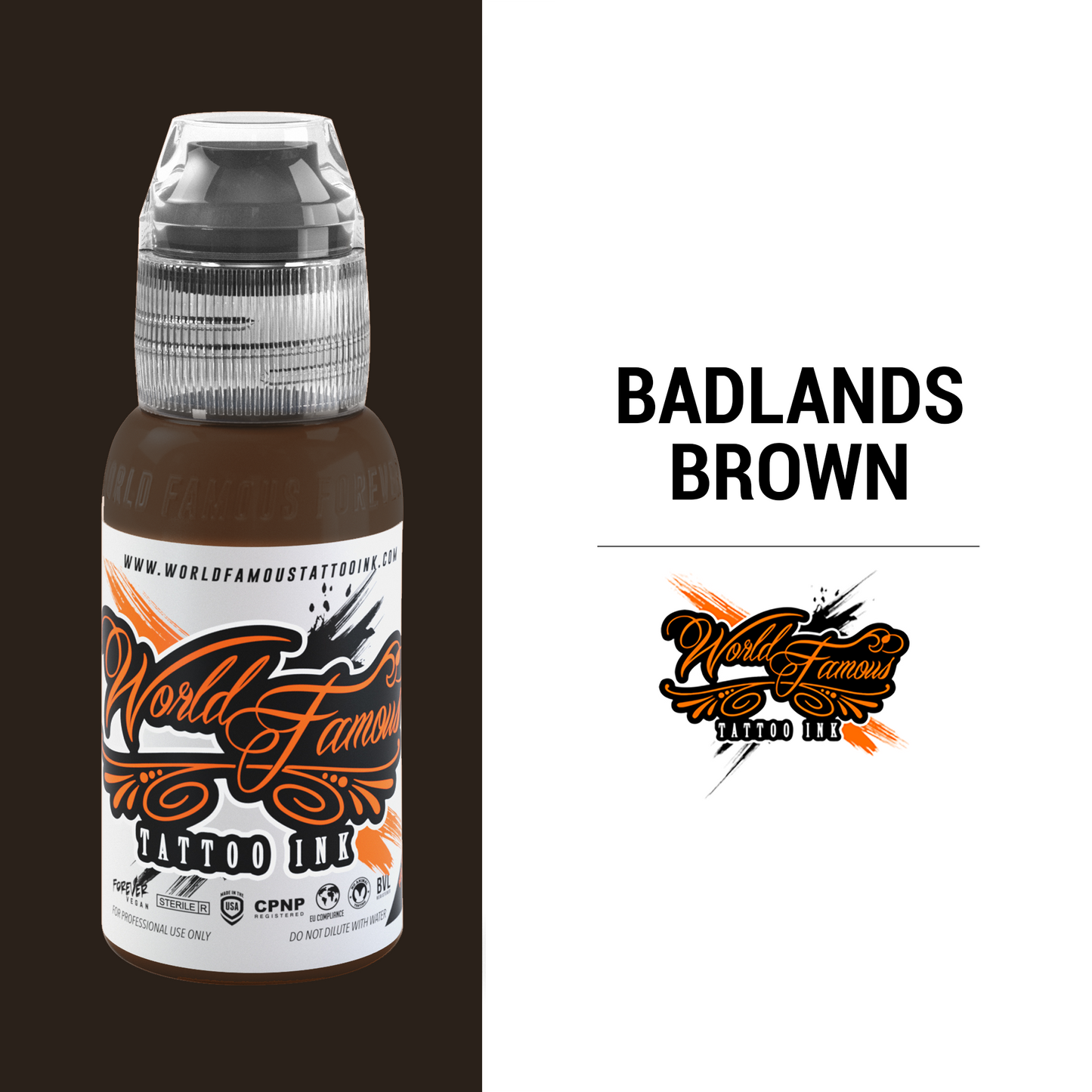Badlands Brown | World Famous Tattoo Ink