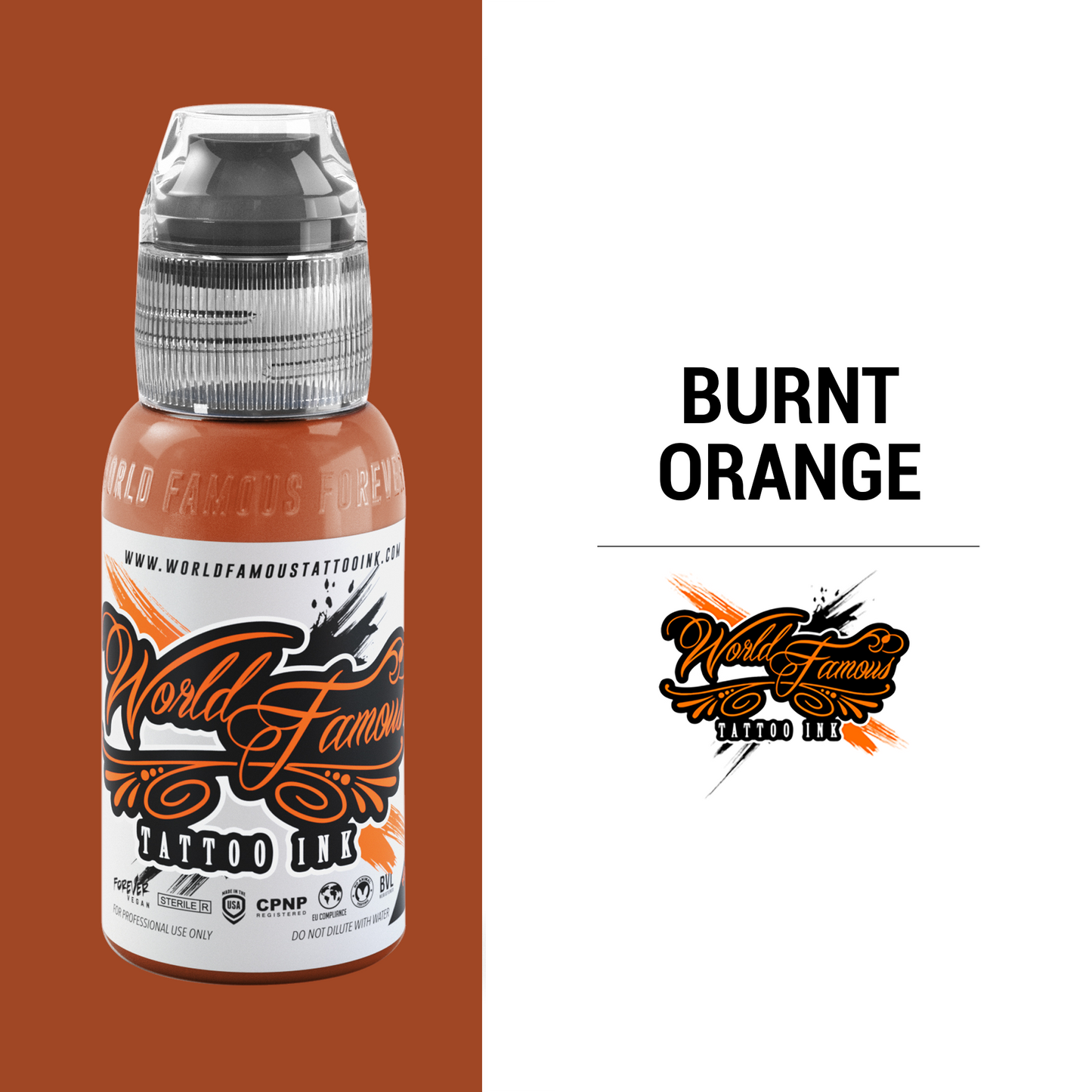 Burnt Orange | World Famous Tattoo Ink