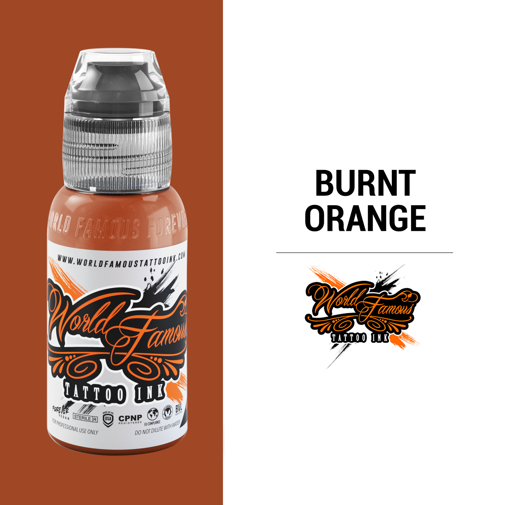 Burnt Orange | World Famous Tattoo Ink