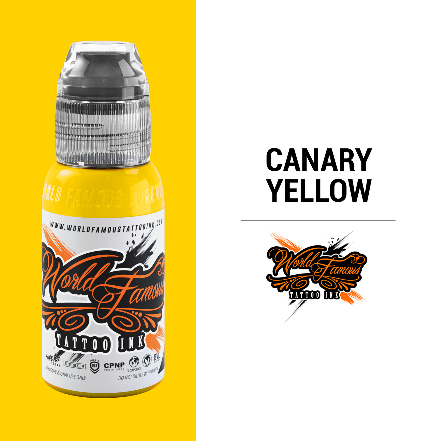Canary Yellow | World Famous Tattoo Ink