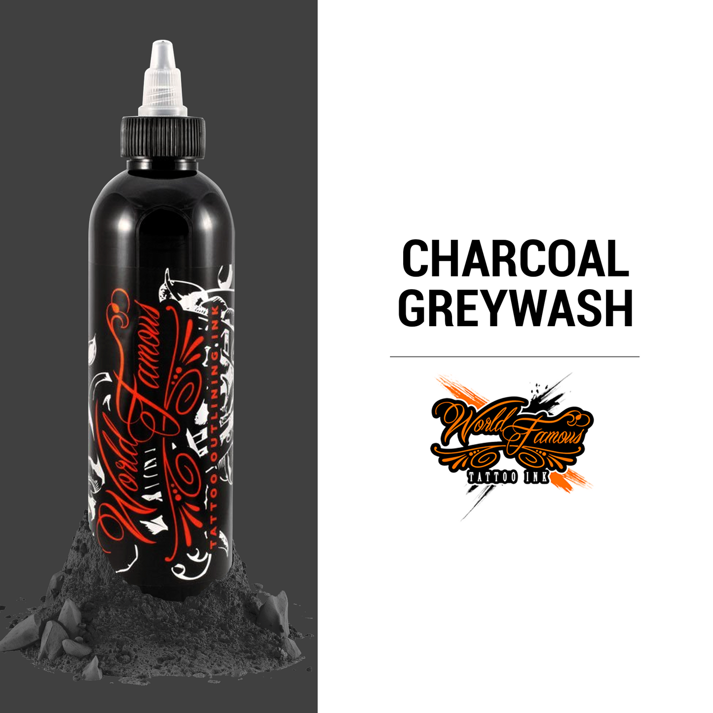 Charcoal Greywash 8 oz | World Famous Tattoo Ink