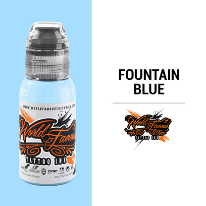 Fountain Blue | World Famous Tattoo Ink - Darklab Tattoo SuppliesFountain Blue | World Famous Tattoo Ink