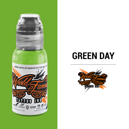 Green Day | World Famous Tattoo Ink - Darklab Tattoo SuppliesGreen Day | World Famous Tattoo Ink