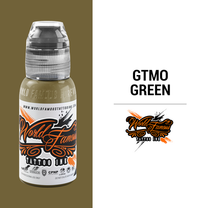 GTMO Green | World Famous Tattoo Ink - Darklab Tattoo SuppliesGTMO Green | World Famous Tattoo Ink