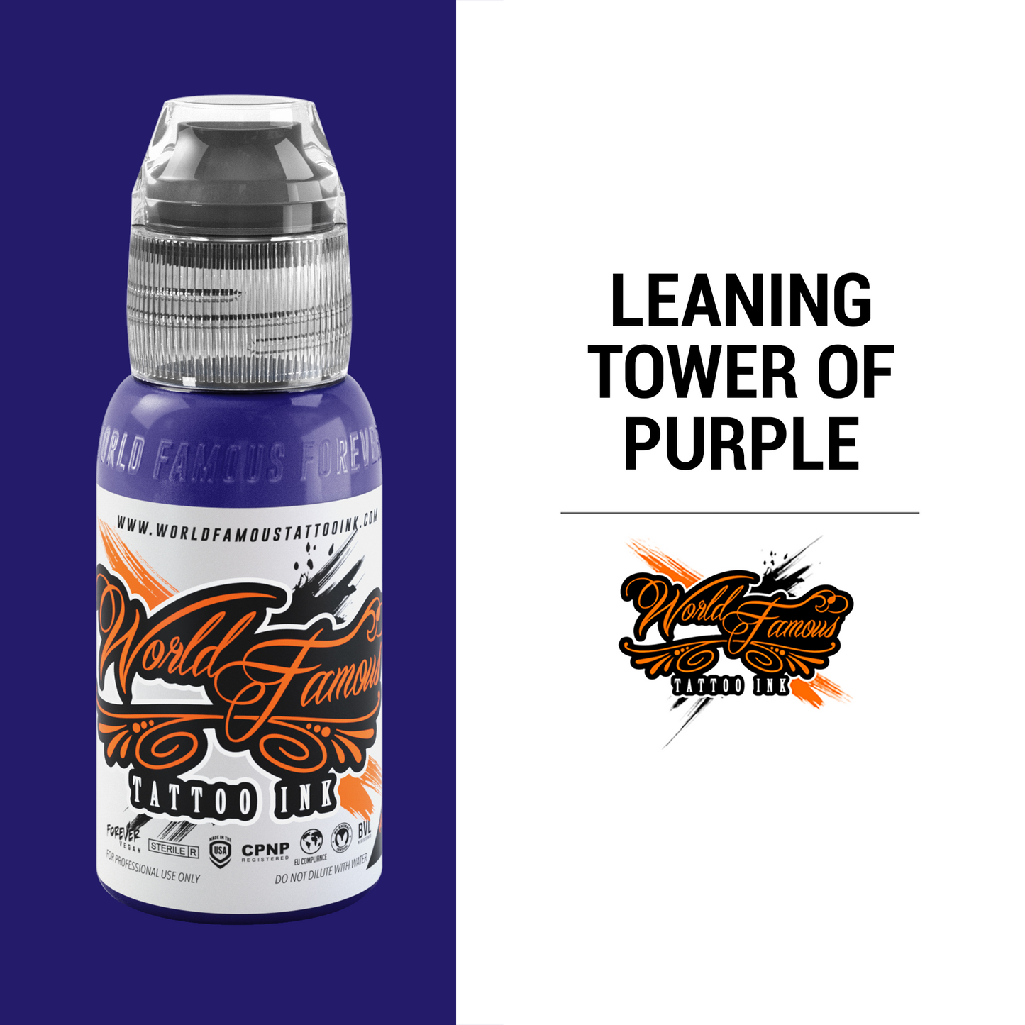 Leaning Tower of Purple | World Famous Tattoo Ink