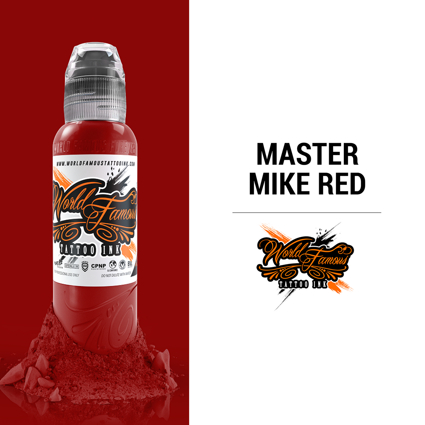 Red  - Master Mike Asian Tattoo Set | World Famous Tattoo Ink