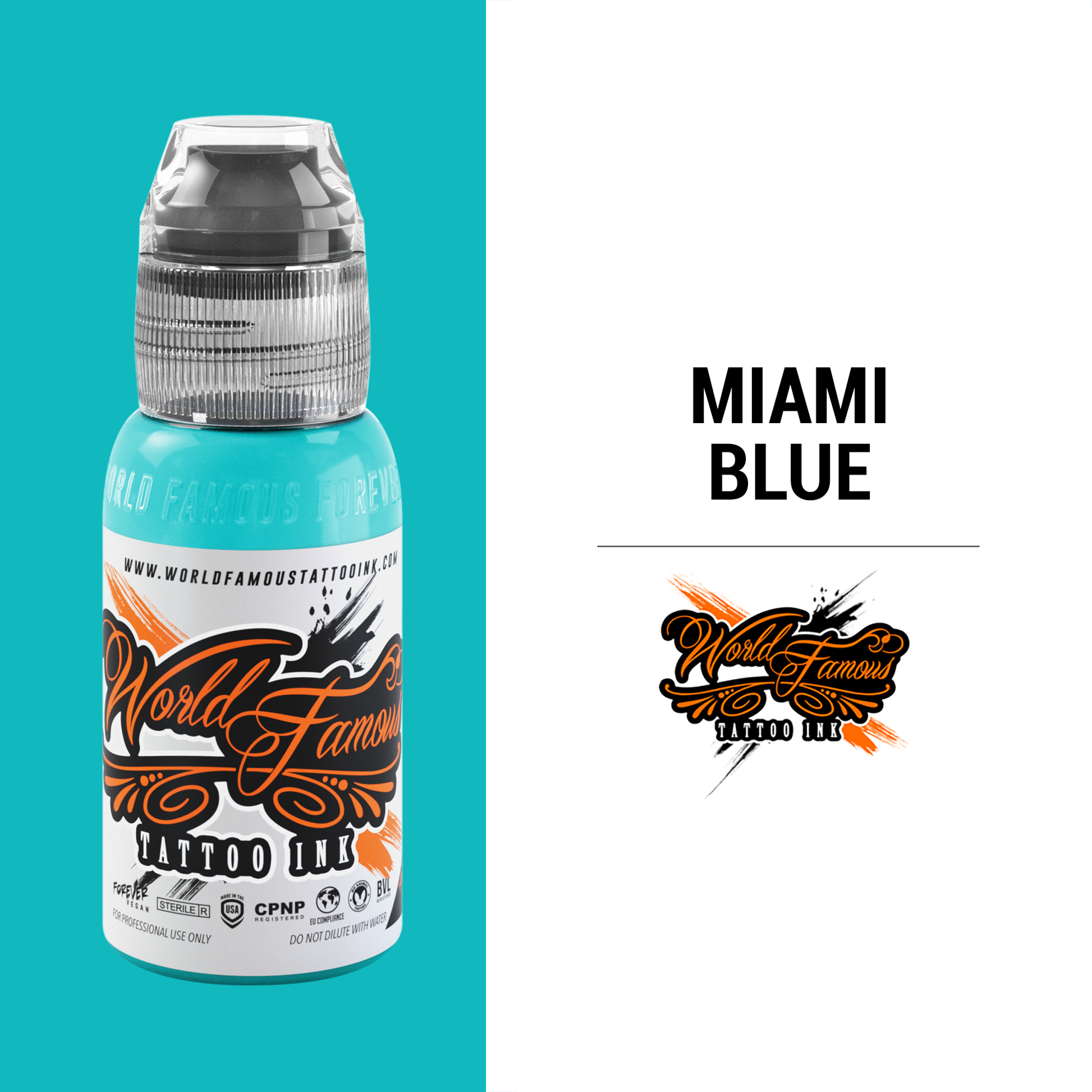 Miami Blue | World Famous Tattoo Ink – Darklab Tattoo Supplies