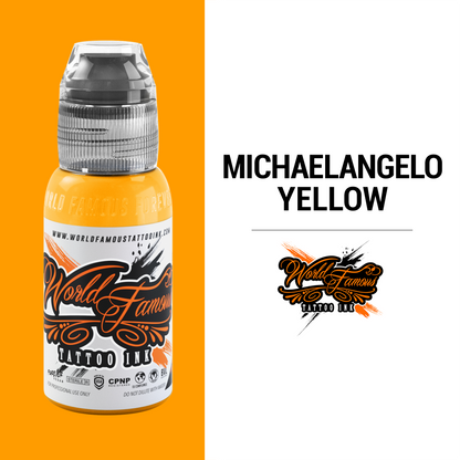 Michaelangelo Yellow | World Famous Tattoo Ink - Darklab Tattoo SuppliesMichaelangelo Yellow | World Famous Tattoo Ink