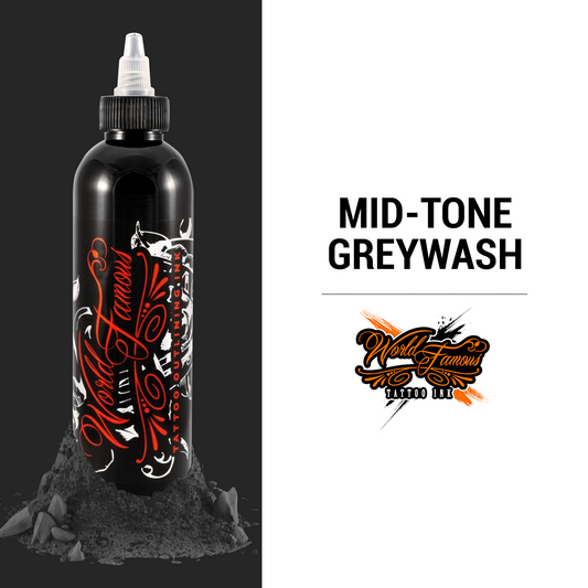 Mid-Tone Greywash 8oz | World Famous Tattoo Ink Mid-Tone Greywash 8oz | World Famous Tattoo Ink