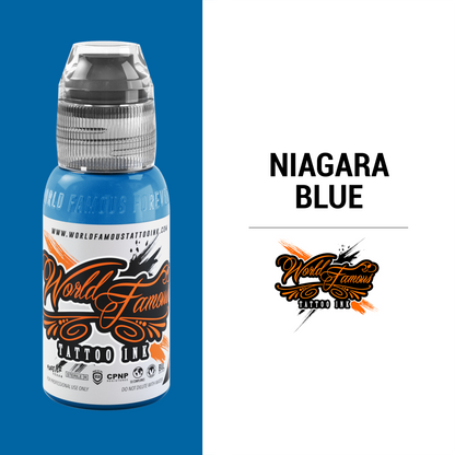 Niagara Blue | World Famous Tattoo Ink - Darklab Tattoo SuppliesNiagara Blue | World Famous Tattoo Ink