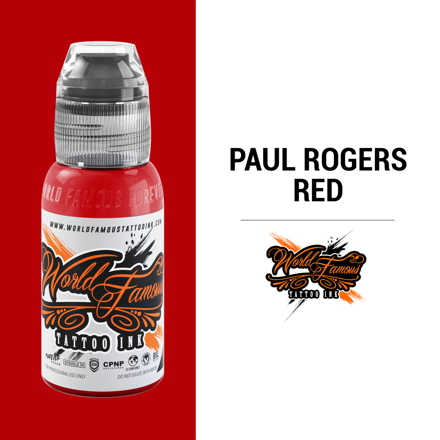 Paul Rogers Red | World Famous Tattoo Ink
