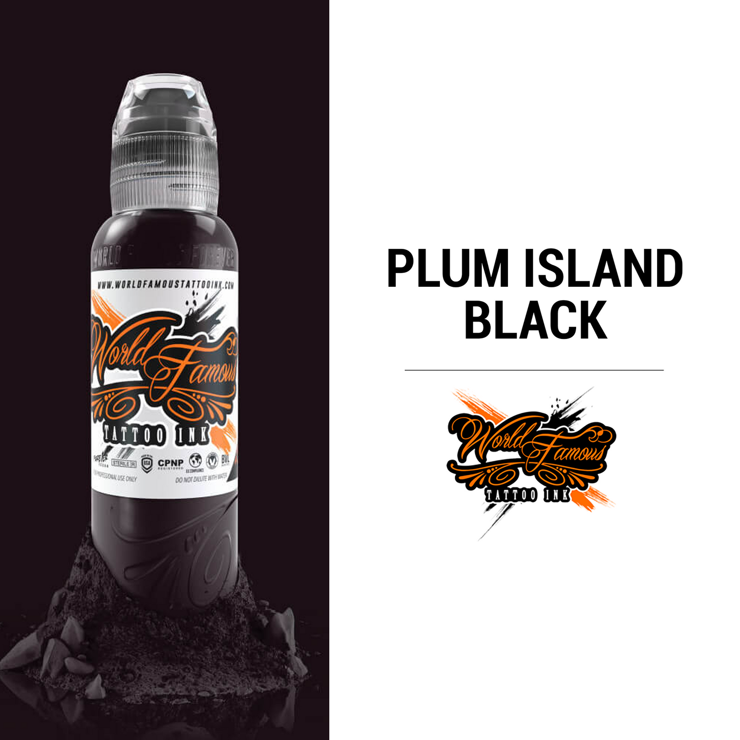 Plumb Island Black - 1oz | World Famous Tattoo Ink
