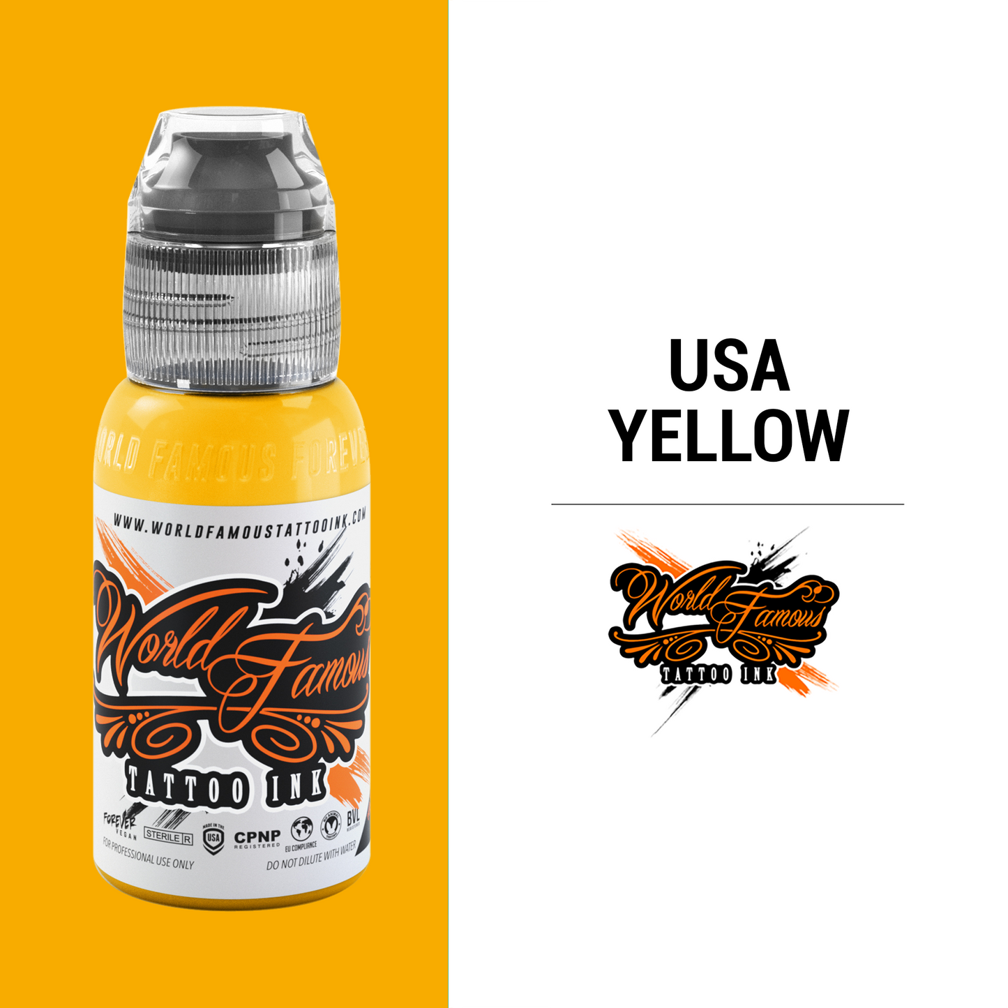 USA Yellow | World Famous Tattoo Ink