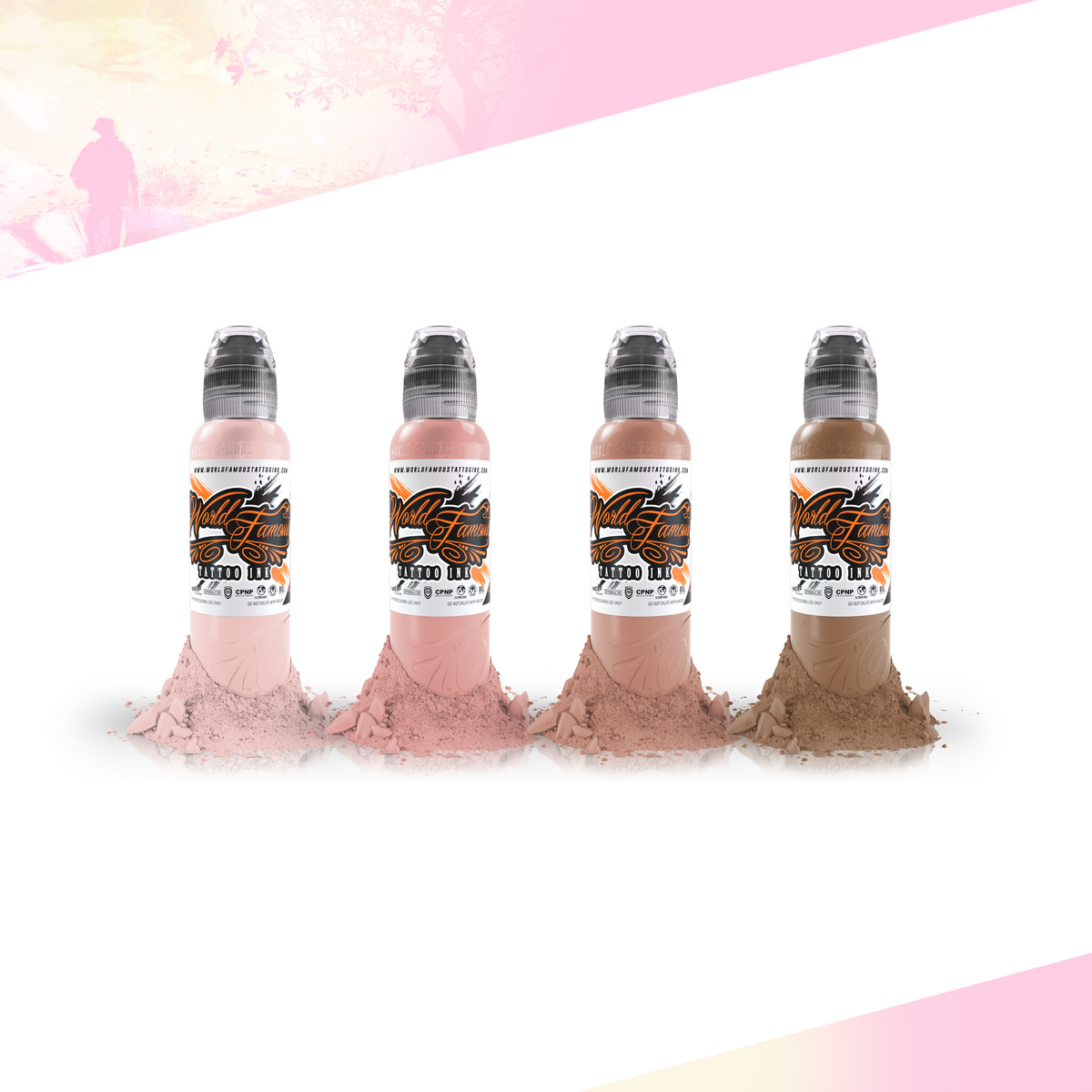 Pink Skin Ink Mak's Pink Skintone Set | World Famous Tattoo Ink – Darklab Tattoo Supplies