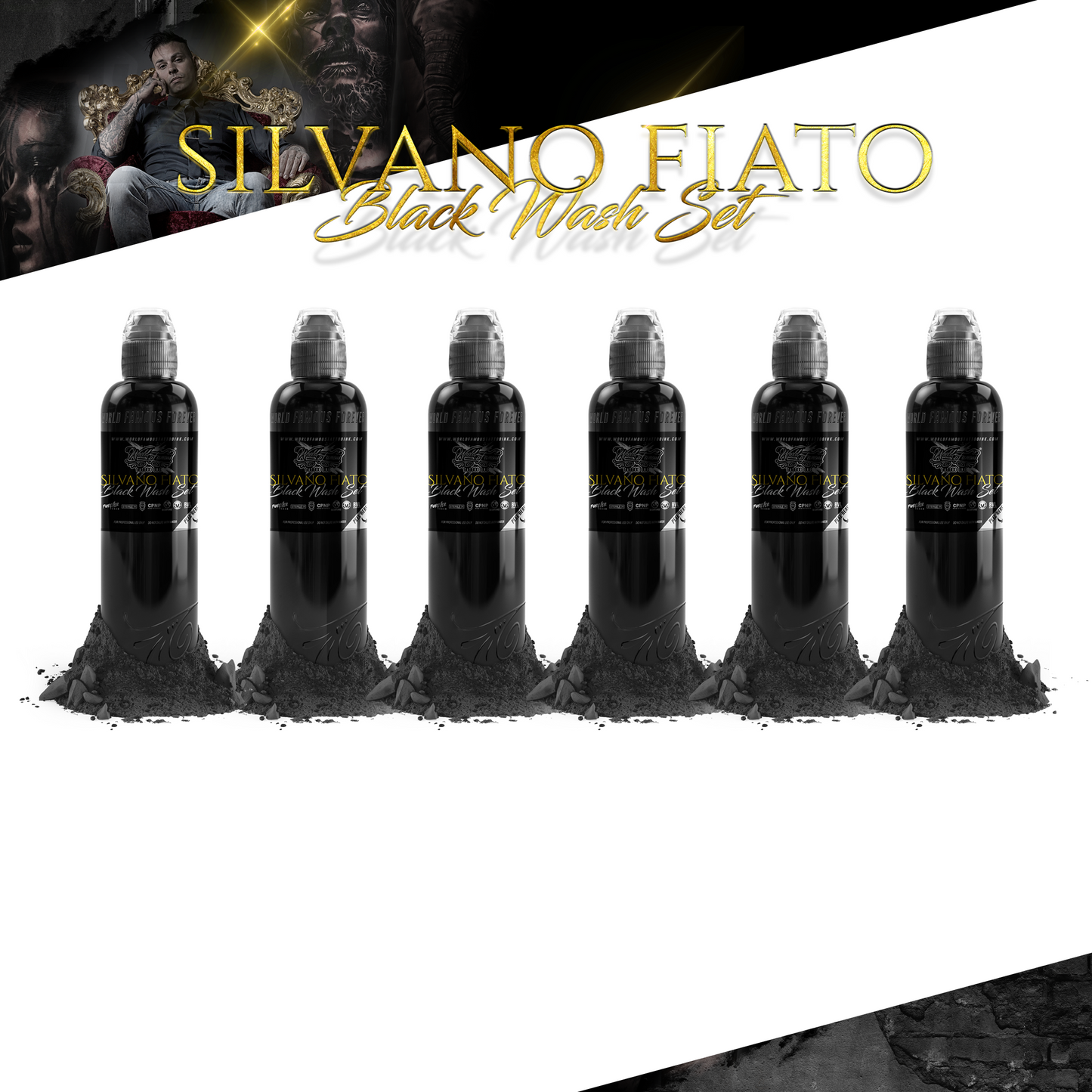 Silvano Fiato Black Wash Set | World Famous Tattoo Ink